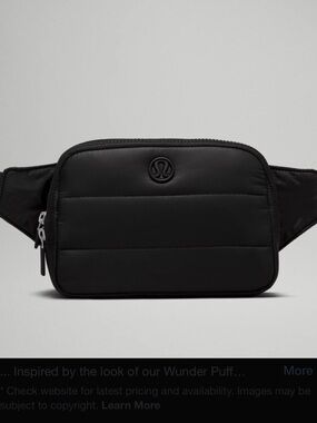 lululemon athletica Black Wunder Puff Waist Pack